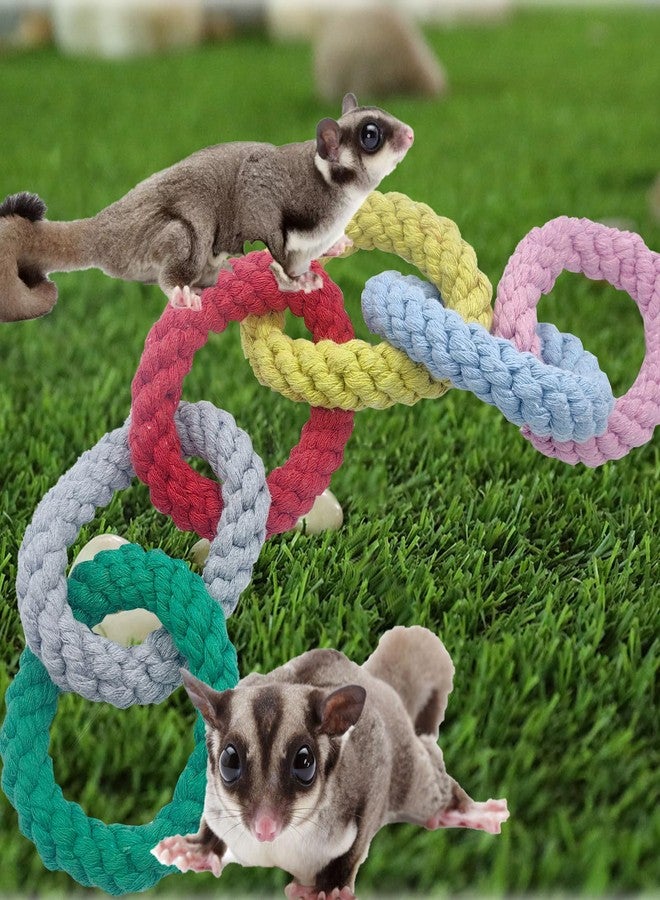 TTFdacai Sugar Glider Hanging Six-Ring Climbing Toys,Sugar Glider Swing Toys,Sugar Glider Climbing Rope Cage Accessories for Sugar Glider Ferret Hamster Squirrel Chinchilla Parrots Climbing Exercising - Image 4